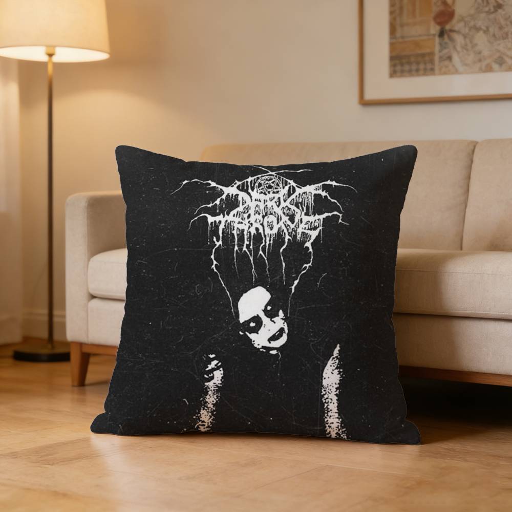 D-Darkthrone Mayhem Band Pillow Case Pattern Printed Pillowcase For Living Room Sofa Cushion Cover