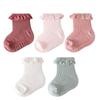 5Pairs Lace Kids Tube Sock Non-slip Toddle Walking Socks Sweet Baby Ruffle Socks  Princess