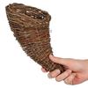 Cesto Portaoggetti in Rattan a Forma di Corno di Bue Multifunzionale Cesto per Pane per Conservare Verdura, Frutta e Snack Decorazione per la Casa