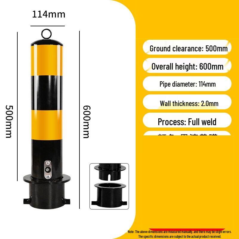 Reflective Detachable Steel Warning Bollard