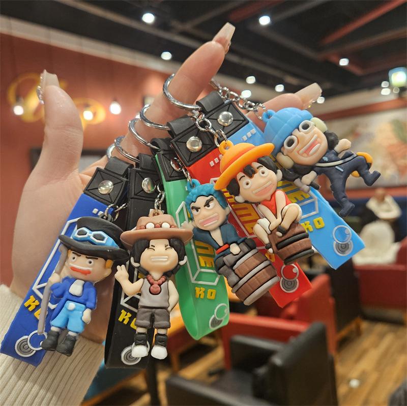 Internet-Berühmtheit Cartoon-Puppe Schlüsselanhänger Taschenanhänger Studentenanhänger Niedlicher PVC-Schlüsselanhänger Paar Auto Schmuck