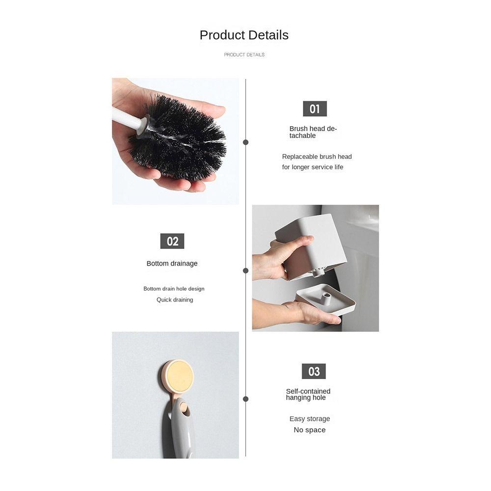 Long Handle Toilet Bowl Cleaner Brush Quick Drying Closestool Brush Durable Toilet Brush Household