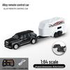 1:64 Mini Precision Alloy RC Off-Road Car with Trailer, Adjustable Speed, 2.4G Charging