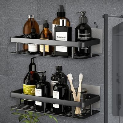 Bathroom Shelf No Drill Wall Mounted Shampoo Bottle Shower Corner Rack Toilet Storage Rack Aluminum Bathroom Kitchen Accessories