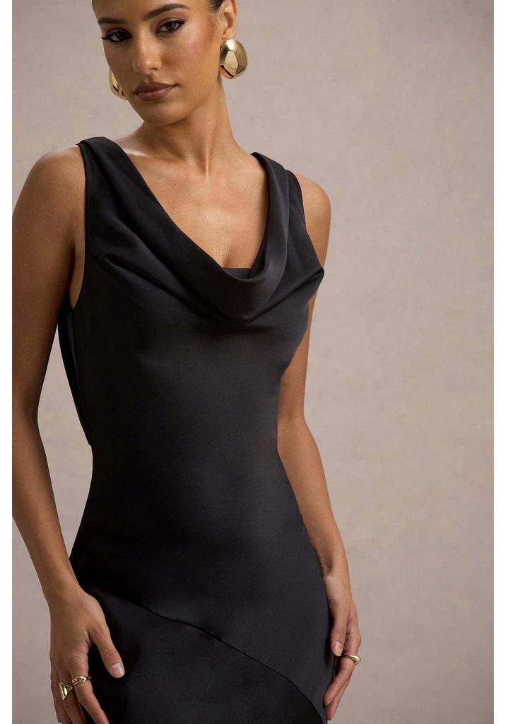 Robe Longue Elegante Satinée Coupe Ajustée Sirène Dos Nu 2025