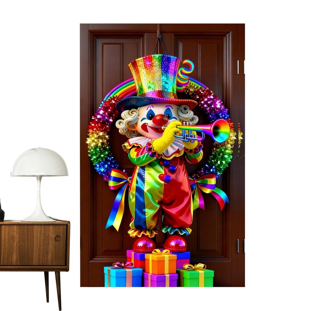 

Carnival Door Cover Decorations 90x180cm Cartoon Photography Decorations Front Door Banner For Storefront Entrance Party