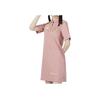 Puma Solid Color Badge Breathable Polo Collar Short Sleeve Dress Women Dresses Pink 537042-24