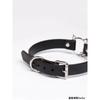 Classic Black Leather Choker with Bell and Leash for Men Punk Necklace Cosplay