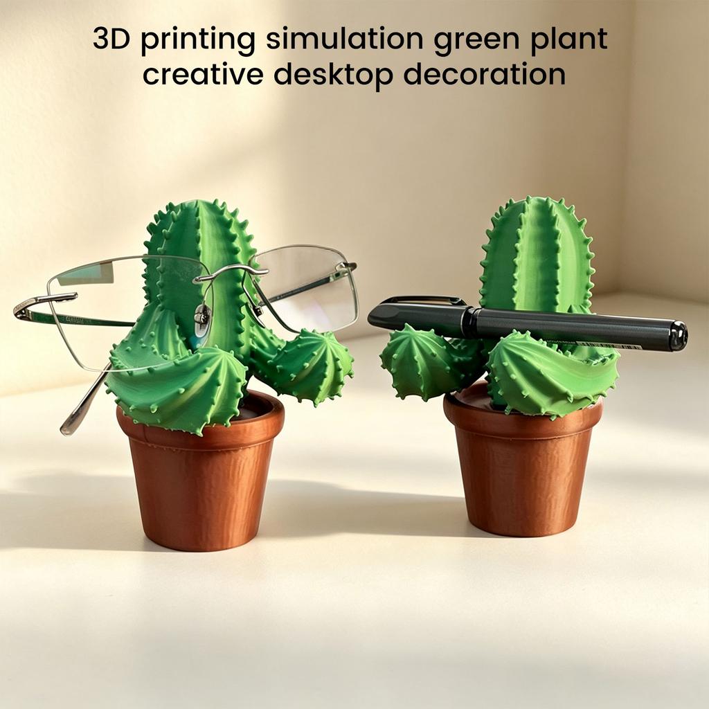 3D Printed Artificial Plant Desktop Decoration - Creative Ornament for Home Shelf