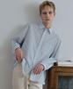 MINDBRIDGE [Couture] Crease 50-Count Light Blue Striped Oversized Shirt