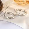 Fashionable And Minimalist Silver Smooth Circular Earrings Suitable For Both Men And Women Personalized Punk Jewelry Gifts