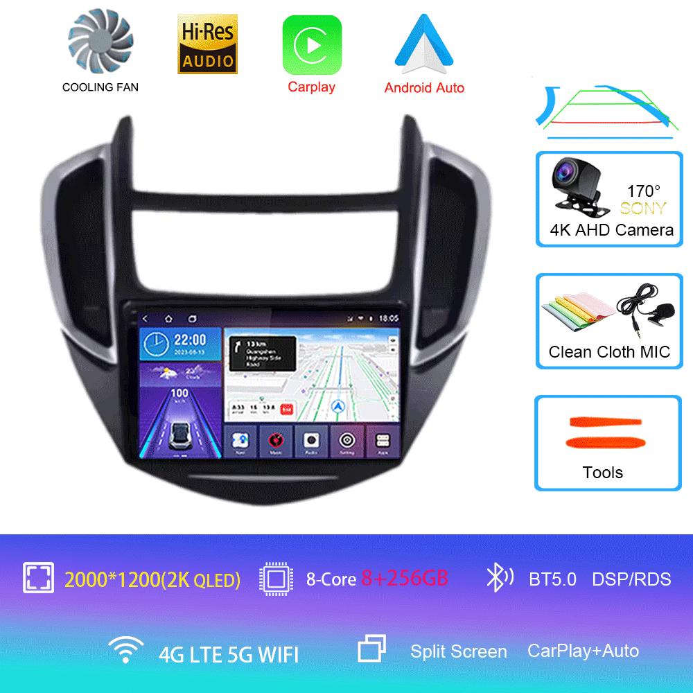 Car Radio Android 14 For Chevrolet TRAX 2014 2015 2016 Carplay Auto GPS Navigation WIFI+4G 2Din Head Unit BT Stereo Video Player