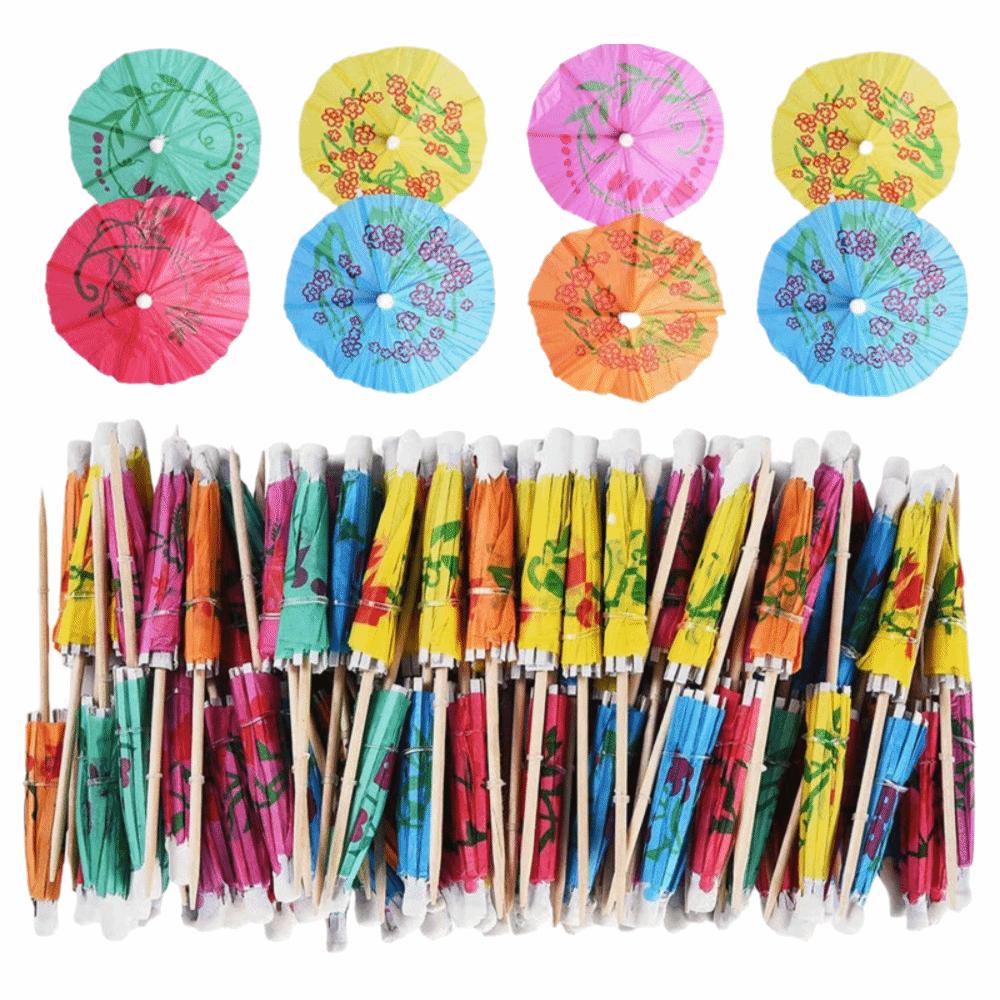 

50Pcs Mini Cocktail Picks Colorful Paper Cocktail Drink Umbrellas Cocktail Umbrellas Summer Party Small Umbrella sign