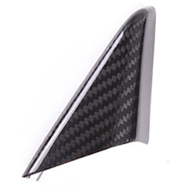 Real Carbon Fiber Decorative A Pillar Triangle Cover For 718 911 2012-2019 Car Parts Gloss Black