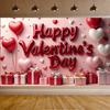Portable Balloon Backdrop Charming Colorful Easy-to-hang Anniversary Display Thematic Event Decor for Valentine's Day