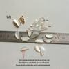 Natural White Mother-of-Pearl Butterfly Wing Patch, 6x12mm, No Hole, for Handmade Jewelry and DIY Projects