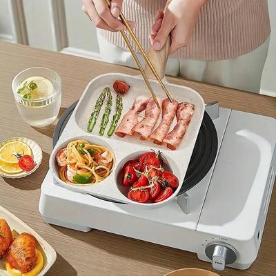 Two-hole Frying Pot Pan Thickened Omelet Non-stick Egg Pancake Steak Cooking Ham Pans Breakfast Maker Cookware