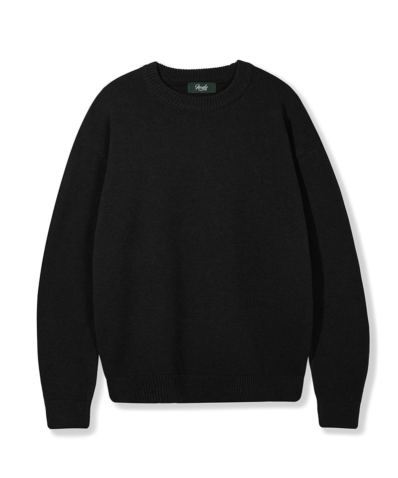 NODU Maple Basic Round Knit [Black]