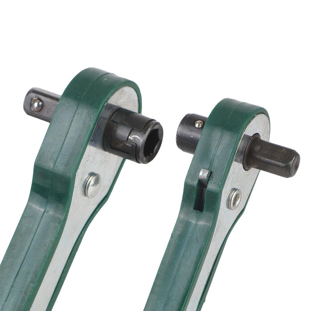 Cheie cu clichet reglabilă pătrată 2 în 1 cu hexagon Adaptor practic 1/4 inch Șurubelniță Soclu Tijă Cheie cu clichet cu soclu rapid Instrumente