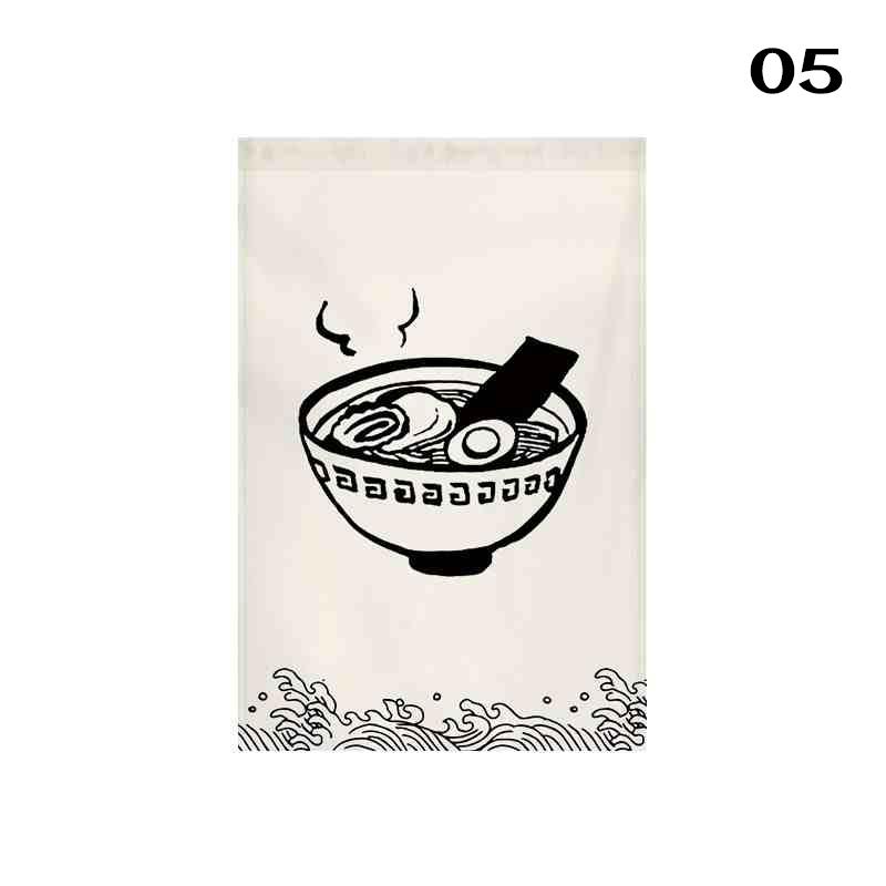 Japanese Style Door Head Half-curtain Kitchen Partition Cuisine Izakaya Sashimi Seafood Bistro Restaurant Decor Short Curtains
