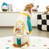 Bear Pattern Dog Jumpsuit Color Block Four Legged Clothes Cartoon Dog Warm Pajamas  Outdoor