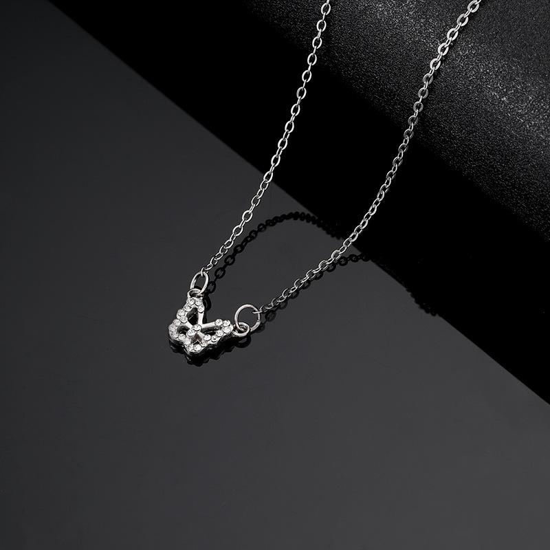 Korean ring zircon necklace women's ins simple high-end light luxury accessories niche design versatile collarbone chain