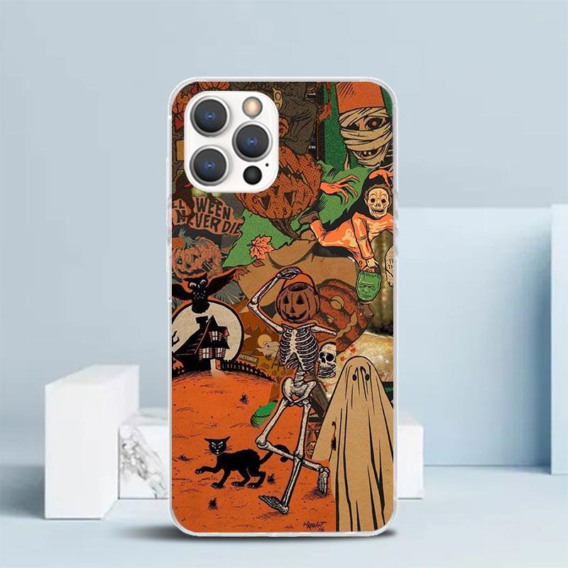 October Fall Halloween Spooky Pumpkin Phone Case For IPhone 16 17 Air 16E 15 14 Plus 13 Mini 12 11 Pro Max 7 8 + SE 2020 Soft TP