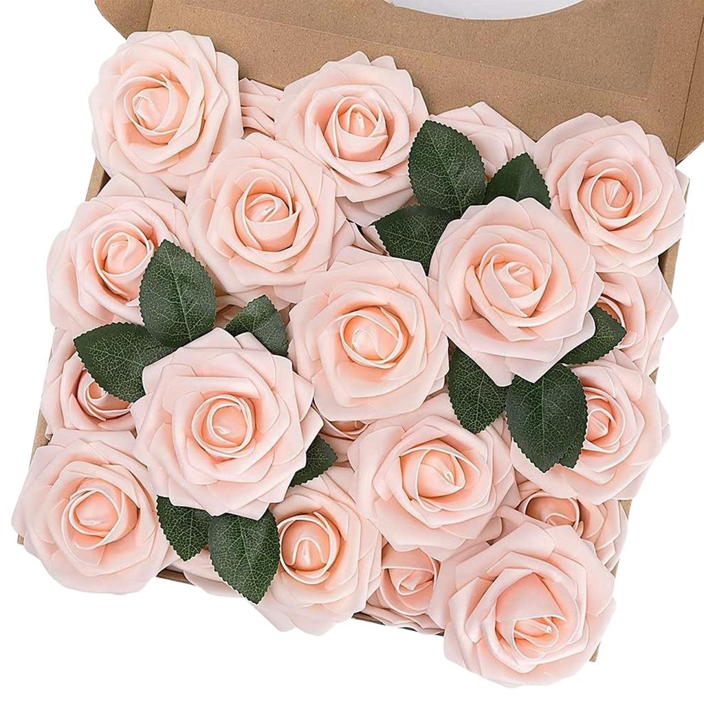 1Box Soft Touch Foam Roses Bendable Stems DIY Flower Arrangements Wedding Birthday Home Decoration Crafts