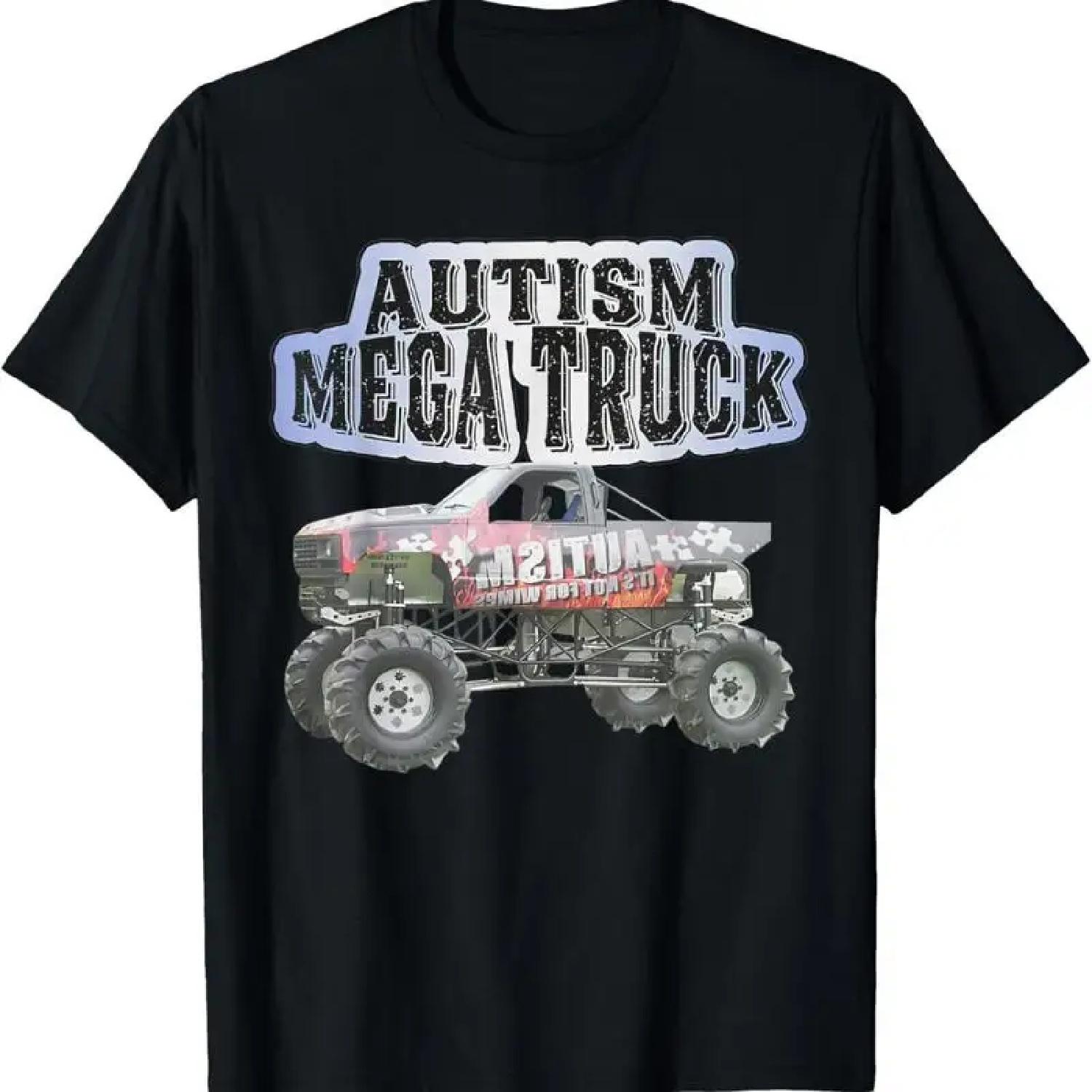 Autism Mega Truck Funny Lover Awareness T Shirt XXXXXL разноцветный