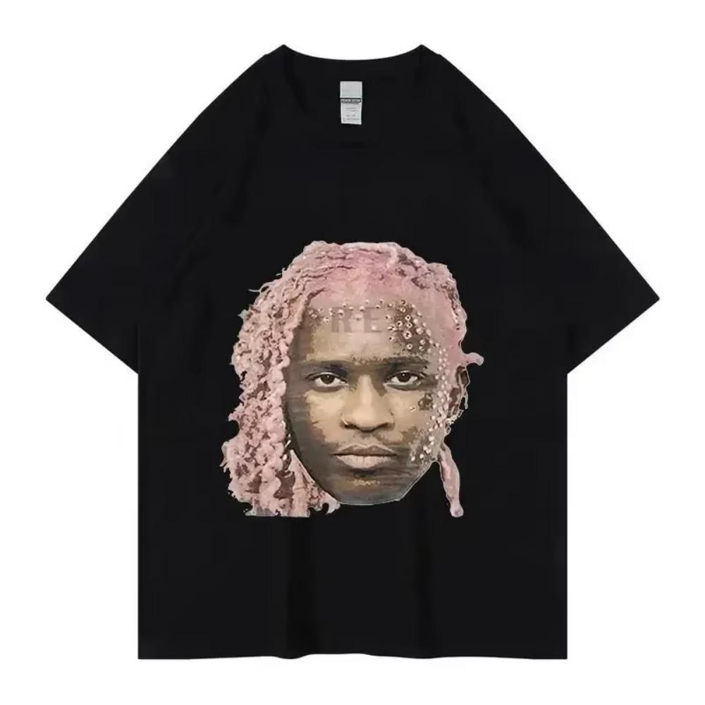 Summer Men Women Cotton T-Shirt Rapper Young Thug Slime Tops Tees Male Fashion Trend Short Sleeve Clothing Harajuku Streetwear