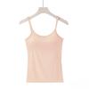 Summer Sleeveless Padded Shirt Strap Basic Tank Top Women Camisoles Tops with Built In Bra