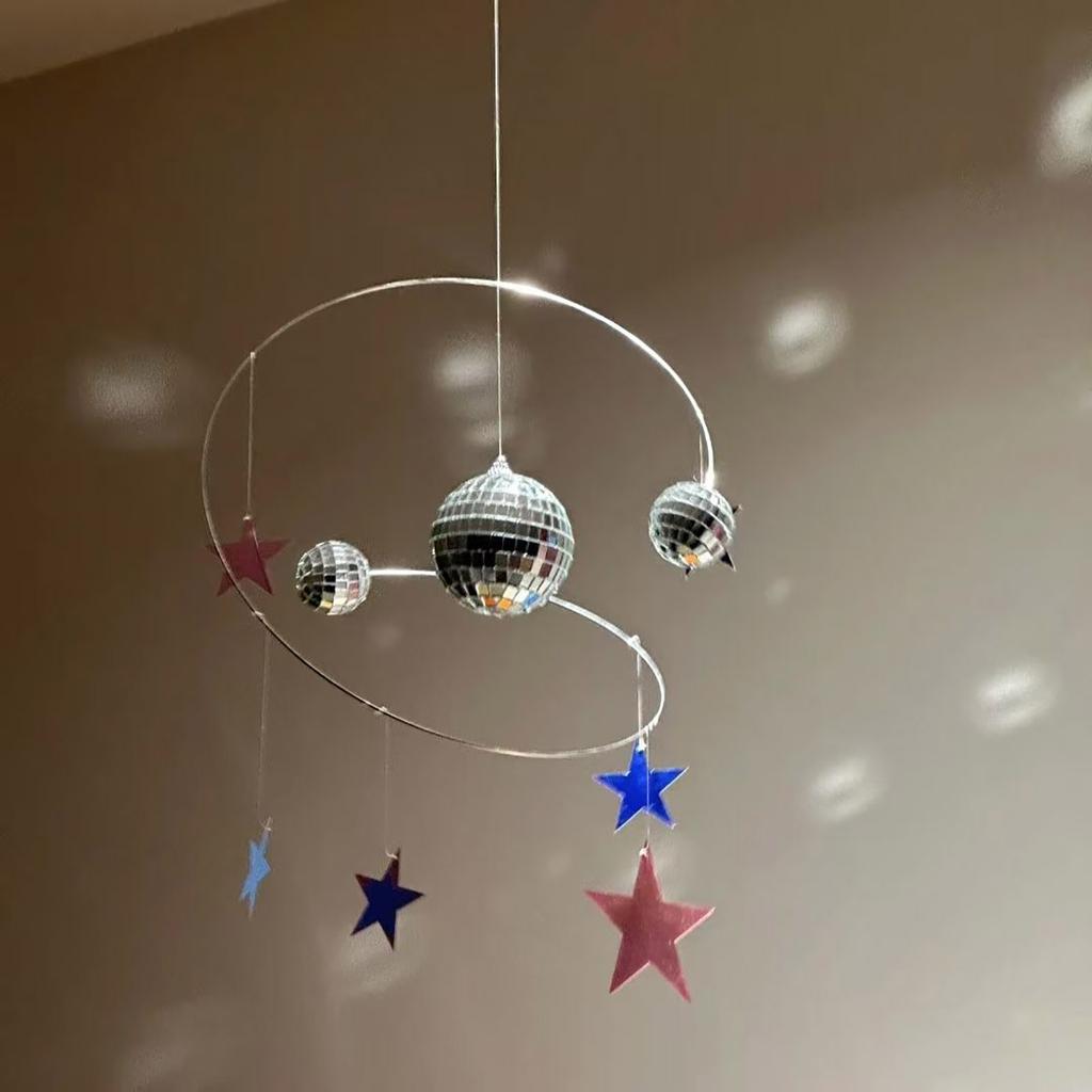 DIY Spiral Sun Visor With Disco Ball And Reflective Stars