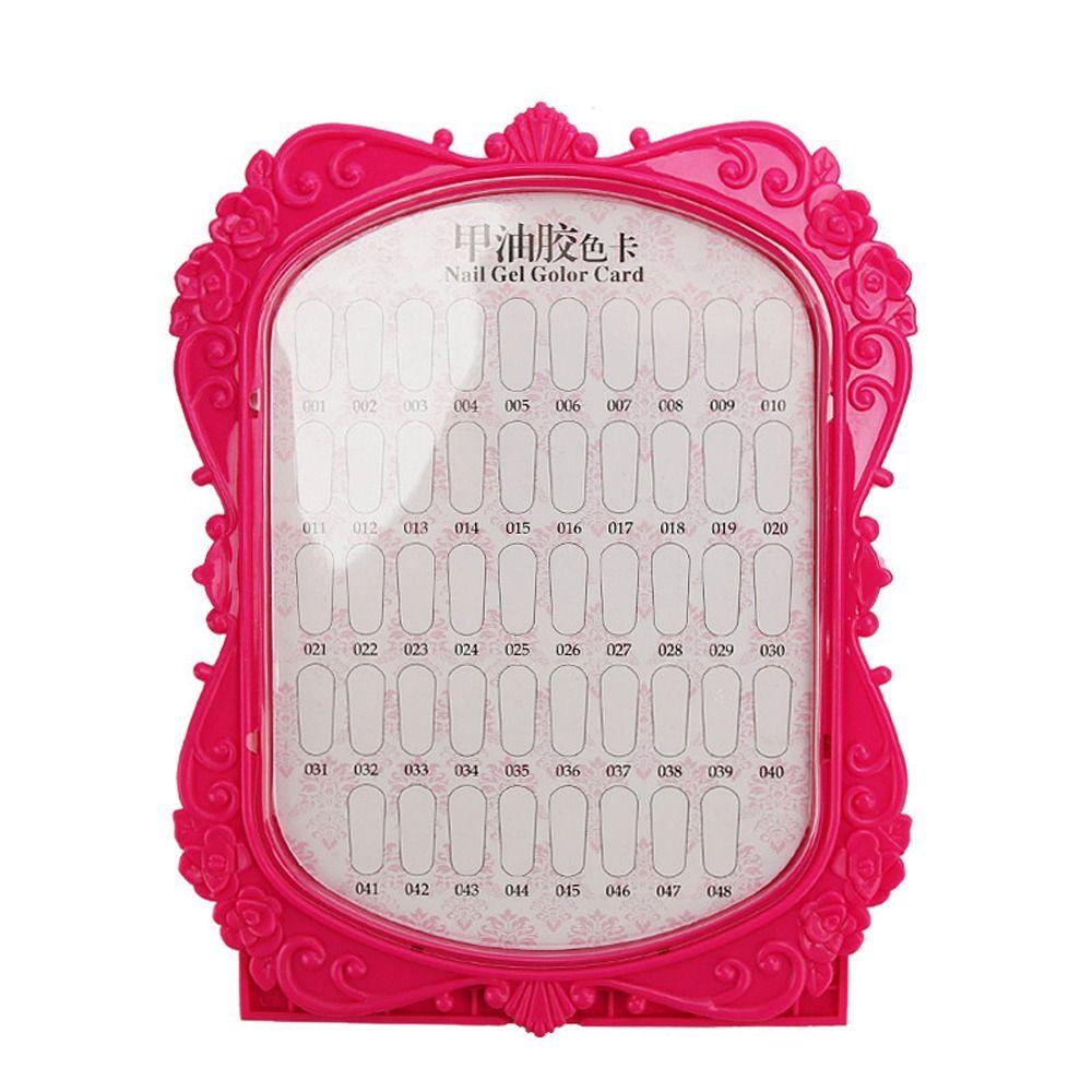 

Полка-витрина для нейл-арта Инструменты для демонстрации в нейл-салоне Цветовая карта лака-геля для ногтей Доска для демонстрации типсов розовый