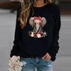 Winter Womens Casual Long Sleeve Tops Ladies Print Sweatshirt Blouse Tee Sweater