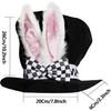 Easter Rabbit Top Hat Velvet Mad Easter Hats with Bunny Ears Wonderland Costume Accessories for Easter Halloween