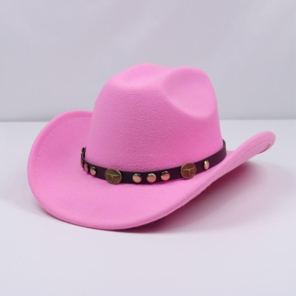 Ethnic-style fedora, western cowboy hat, Tibetan-style performance hat, woolen mid-brimmed European and American retro woolen hat