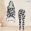 Women Plus Size Two Piece Set Hooded Long Sleeve Abstract Printed High Low Top And Fitted Pants
