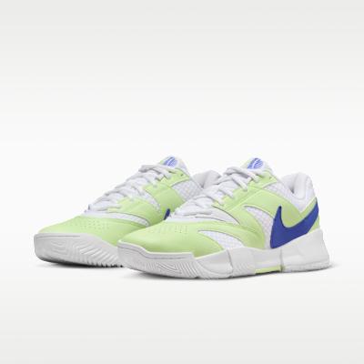 Nike Court Lite 4 White Light Liquid Lime Sapphire (Women's)