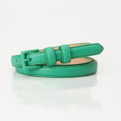 Damen Jeansgürtel, dünner Hosengürtel, einfarbig, Lederbund, längenverstellbar, Multi-Loch-Design