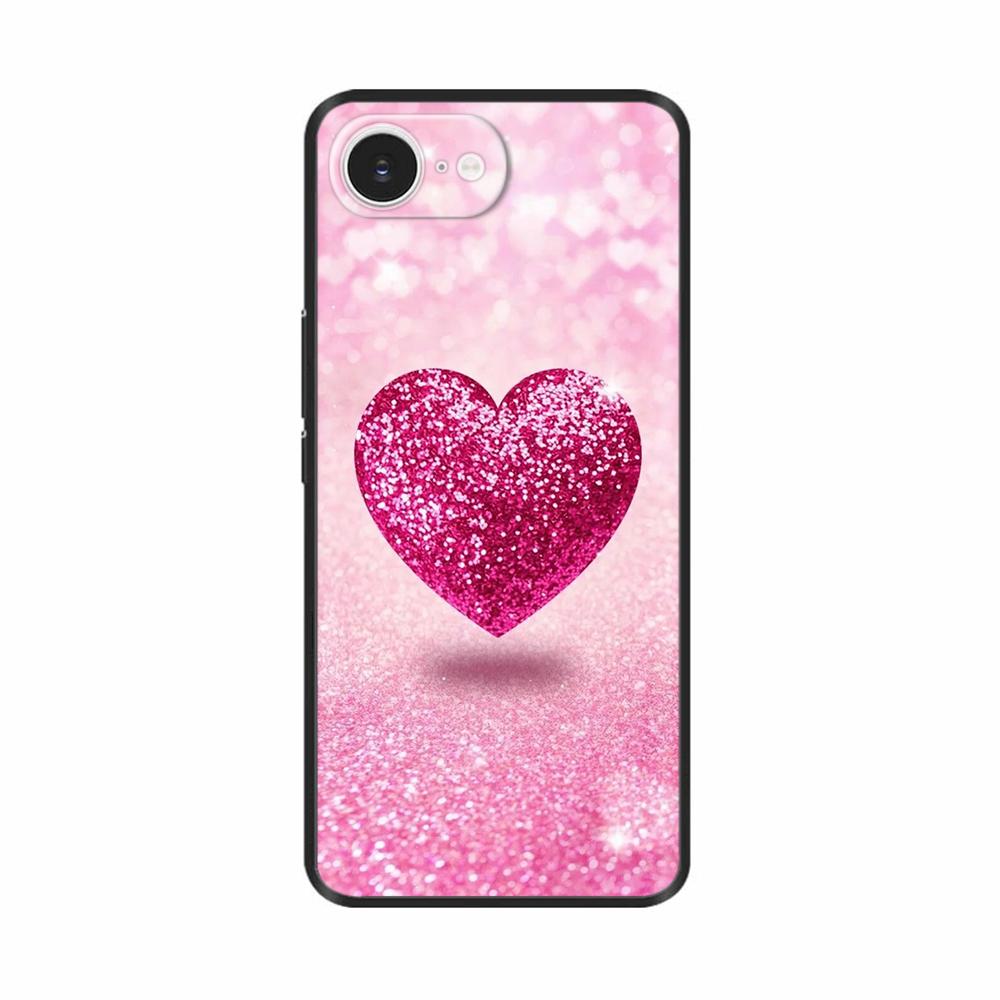 For iPhone 16E Case Fantasy Flower Black Phone Case For iPhone16E / iPhone SE 2025 Soft TPU Shockproof Back Cover Fundas Housing