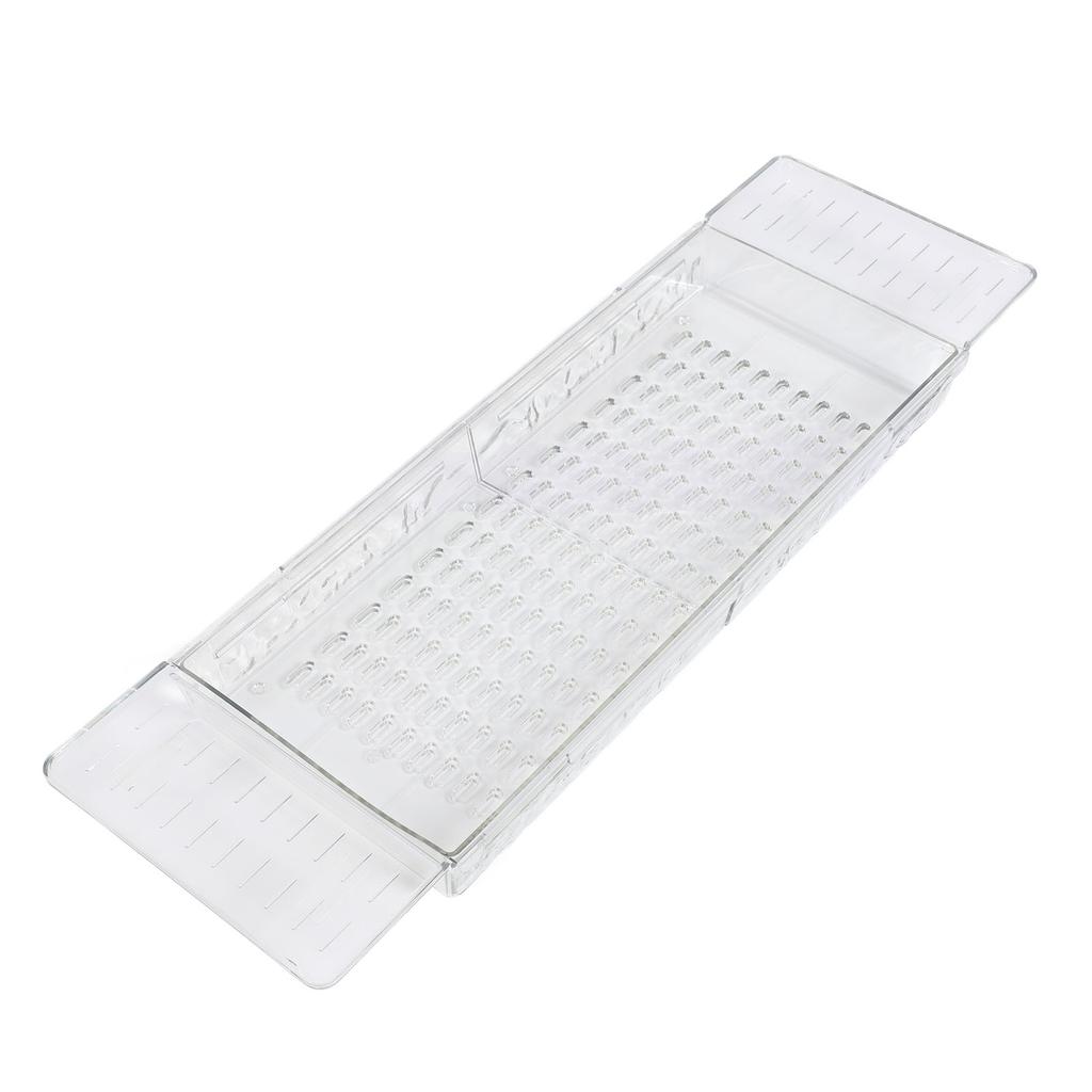Bathtub Tray Multifunctional Drain Bath Shelf PET Retractable Bathtub Storage Rack for Bathroom