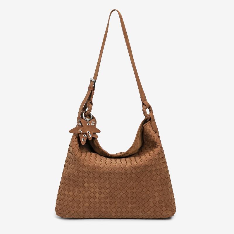 Autumn and Winter Suede Woven Bag New Niche Design Simple Commuting Versatile Shoulder Bag Large Capacity Handbag
