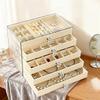 Aissiora Gioielli 5 Gioielli Trasparenti Accessori per Gioielli Contenitore Orecchini Orologio Piccoli Oggetti Regalo per Donne e Ragazze Collana Anello Orecchini Braccialetto