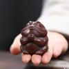 Purple Clay Mini Gold Toad Pixiu Tea Pet Incense Holder Nurturable Zen Home Decor Fortune Symbol Tea Accessory Gift