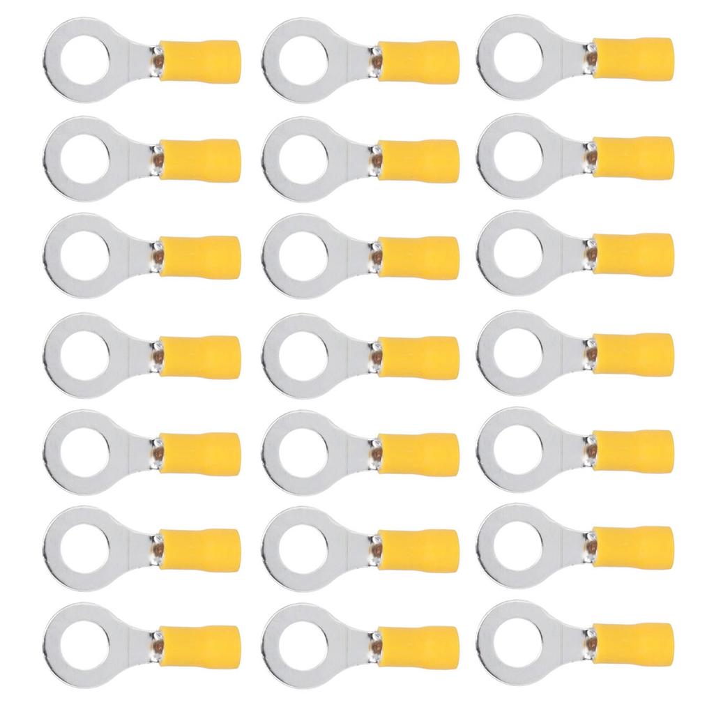 100Pcs Insulated Ring Terminals Electrical Wire Crimp Connectors Copper AWG1210 RV5.58