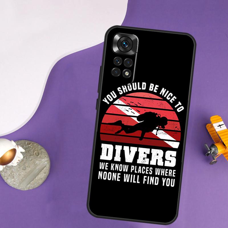 Scuba Diving Quote Case For Xiaomi Redmi Note 13 Pro 14 12 9 10 11 Pro 10S 11S 12S Redmi 10C 13C 14C 12C Cover