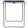 VidaXL Table pliable de camping avec cadre en métal 80x60 cm Gris