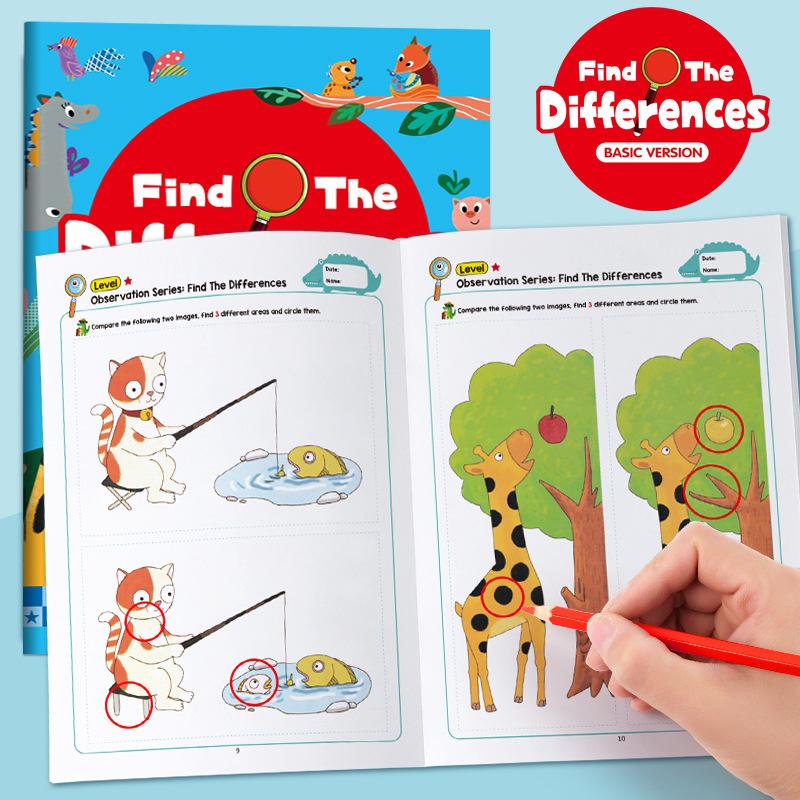 Set of Visual Discovery Find the Difference Game with Pictures & Illustrations Book