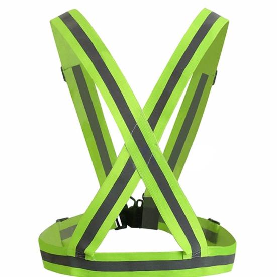 Adjustable Safety Reflective Vest Straps Jacket Night Running Cycling Sport Gear