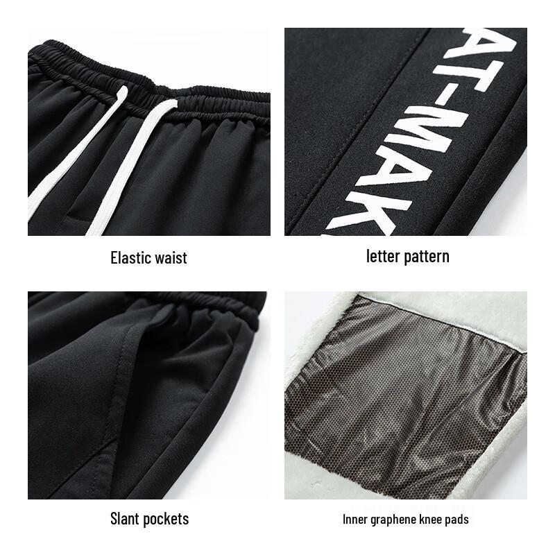 JEEP SPIRIT Men's Warm Loose Straight-Leg Casual Pants